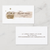 Elegante Stijlvolle Paint Stroke Gold Glitter Scho Visitekaartje (Voorkant / Achterkant)