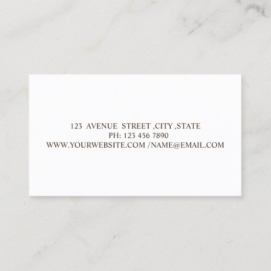 Elegante Stijlvolle Paint Stroke Gold Glitter Scho Visitekaartje (Achterkant)