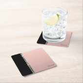 Elegante stijlvolle parels zwart roze kartonnen onderzetters (Insitu)