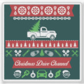 Elegante stijlvolle pijnbomen en auto sticker (Voorkant)