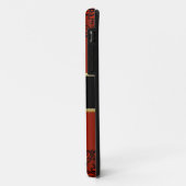 Elegante stijlvolle regal rode kant zwart goud Case-Mate iPhone case (Achterkant/links)