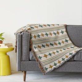 Elegante stijlvolle retro starbursts gestreepte pa deken