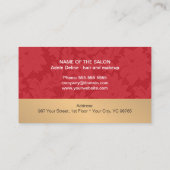 Elegante stijlvolle rode kant gouden vakantie coup kortingskaartje (Achterkant)