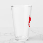 Elegante stijlvolle Rode Letter M Glas (Rechts)