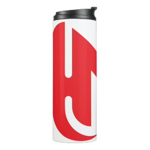 Elegante stijlvolle Rode Letter M Thermosbeker