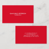 Elegante stijlvolle rode professional visitekaartje (Voorkant / Achterkant)