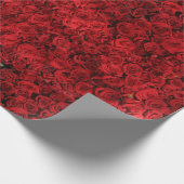 elegante, stijlvolle rode rozen foto cadeaupapier (Hoek)