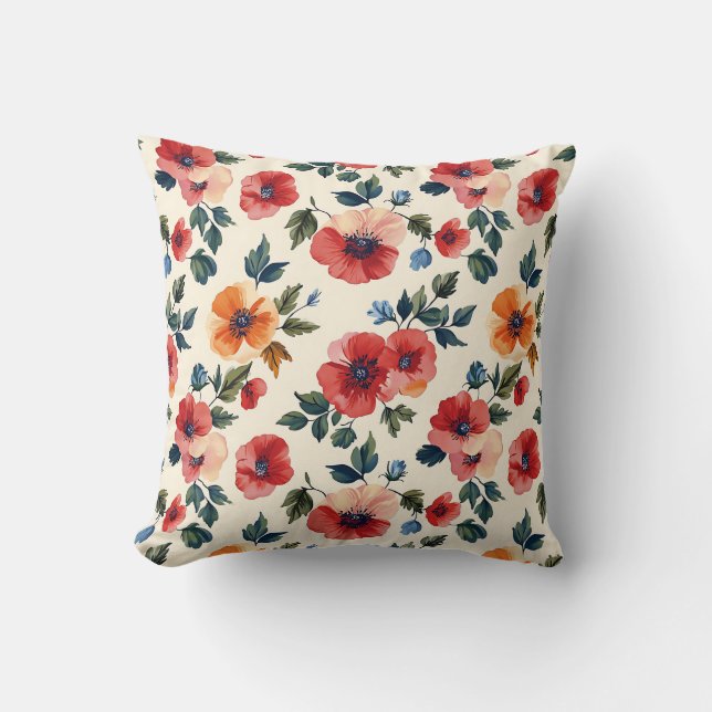 Elegante  stijlvolle romantische bloemenchic kussen (Voorkant)