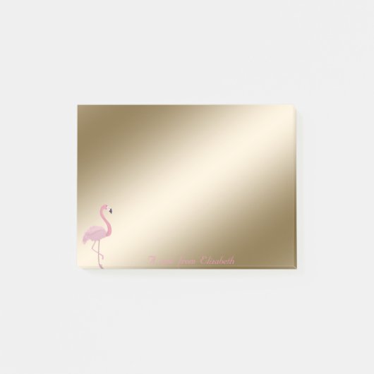 Elegante stijlvolle,roze flamingo post-it® notes (Voorkant)