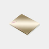 Elegante stijlvolle,roze flamingo post-it® notes (Schuin)