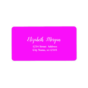 Elegante stijlvolle roze fluorescerende neon etiket