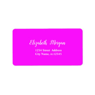 Elegante stijlvolle roze fluorescerende neon etiket