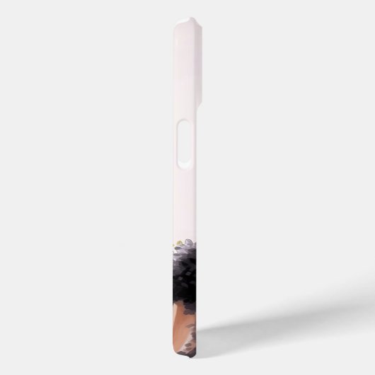 Elegante stijlvolle roze zwarte Waterverf Glam Squ Case-Mate iPhone Case (Achterkant / Rechts)