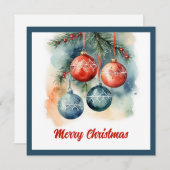 Elegante stijlvolle rustieke Waterverf kerstboom Feestdagenkaart (Voorkant / Achterkant)