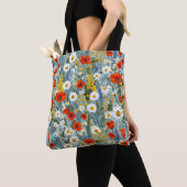 Elegante stijlvolle Schattigee Boho Botanische Blo Tote Bag (Dichtbij)