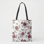 Elegante stijlvolle Schattigee Bourgondische botan Tote Bag (Voorkant)