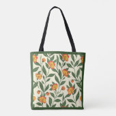 Elegante stijlvolle Schattigee Oranje botanische b Tote Bag (Achterkant)