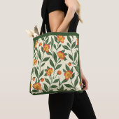 Elegante stijlvolle Schattigee Oranje botanische b Tote Bag (Dichtbij)