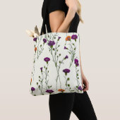 Elegante stijlvolle Schattigee Paarse botanische b Tote Bag (Dichtbij)