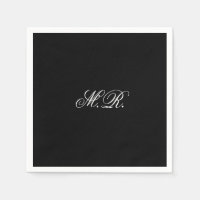 Elegante Stijlvolle Script Monogram Initialen brui