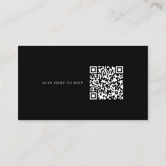 Elegante stijlvolle Sophisticated QR-code achterin Informatiekaartje (Achterkant)