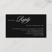 Elegante stijlvolle Sophisticated QR-code achterin Informatiekaartje (Voorkant)