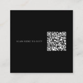 Elegante stijlvolle Sophisticated QR-code achterin Informatiekaartje (Achterkant)