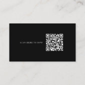 Elegante stijlvolle Sophisticated QR-code achterin Informatiekaartje (Achterkant)
