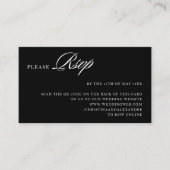 Elegante stijlvolle Sophisticated QR-code achterin Informatiekaartje (Voorkant)