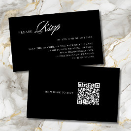 Elegante stijlvolle Sophisticated QR-code achterin Informatiekaartje