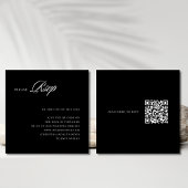 Elegante stijlvolle Sophisticated QR-code achterin Informatiekaartje