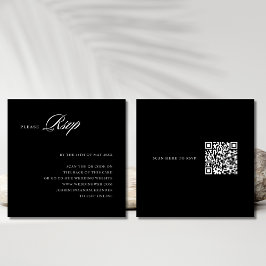 Elegante stijlvolle Sophisticated QR-code achterin Informatiekaartje