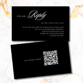 Elegante stijlvolle Sophisticated QR-code achterin Informatiekaartje