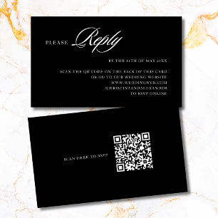 Elegante stijlvolle Sophisticated QR-code achterin Informatiekaartje