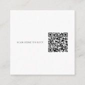 Elegante stijlvolle Sophisticated QR-code achterin Informatiekaartje (Achterkant)