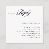 Elegante stijlvolle Sophisticated QR-code achterin Informatiekaartje (Voorkant)