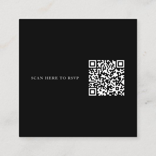 Elegante stijlvolle Sophisticated QR-code achterin Informatiekaartje (Achterkant)