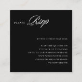 Elegante stijlvolle Sophisticated QR-code achterin Informatiekaartje (Voorkant)