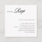 Elegante stijlvolle Sophisticated QR-code achterin Informatiekaartje (Voorkant)