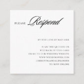 Elegante stijlvolle Sophisticated QR-code achterin Informatiekaartje (Voorkant)