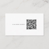 Elegante stijlvolle Sophisticated QR-code RSVP Informatiekaartje (Achterkant)