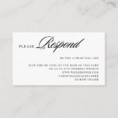 Elegante stijlvolle Sophisticated QR-code RSVP Informatiekaartje (Voorkant)