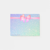 Elegante stijlvolle strik, glinsterend post-it® notes (Voorkant)