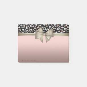 Elegante stijlvolle strik met polka stippen post-it® notes