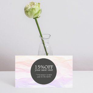 Elegante stijlvolle textuur pastel zwart schoonhei kortingskaartje