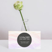 Elegante stijlvolle textuur pastel zwart schoonhei kortingskaartje