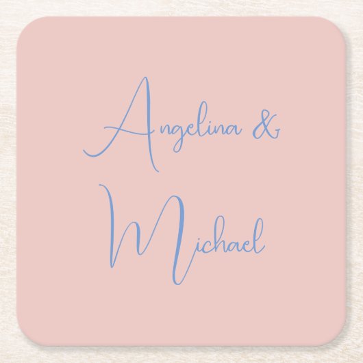 Elegante stijlvolle trendy handschrift scriptnaam kartonnen onderzetters (Voorkant)