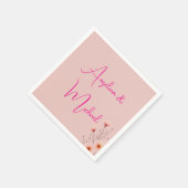 Elegante stijlvolle trendy handschrift scriptnaam servet (Hoek)