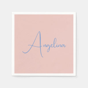 Elegante stijlvolle trendy handschrift scriptnaam servet