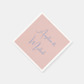 Elegante stijlvolle trendy handschrift scriptnaam servet (Hoek)